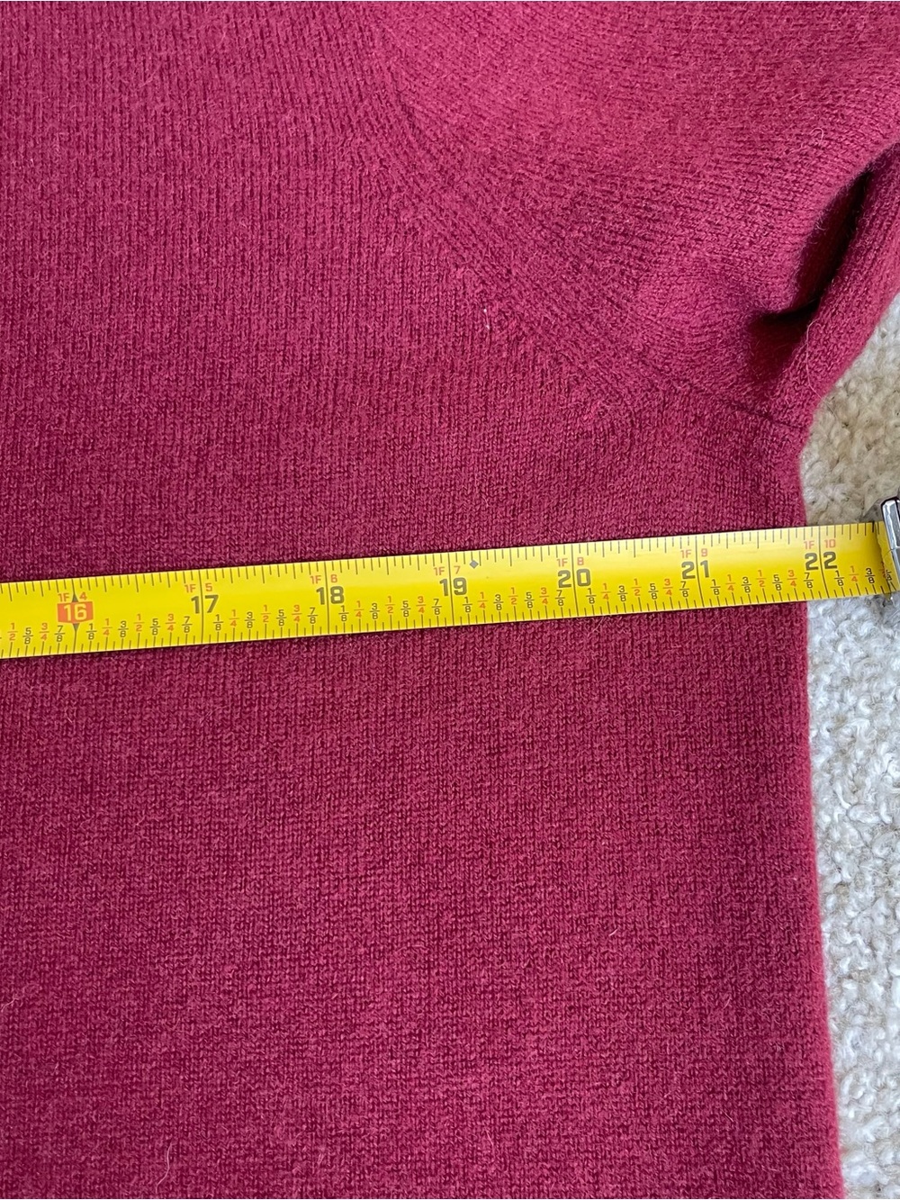 J. Crew Luxury Cashmere Sweater Womens Size XXL Burgundy Holiday Money - Picture 6 of 9